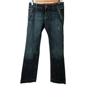 Vintage Y2K Vertigo Dark Blue Denim Bootcut Leg Jeans Women's Size 29 US 8